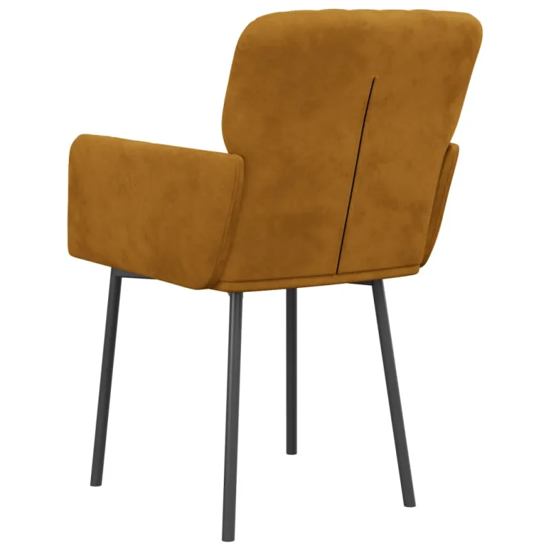 Valgomojo kėdės, 2vnt., rudos spalvos, aksomas