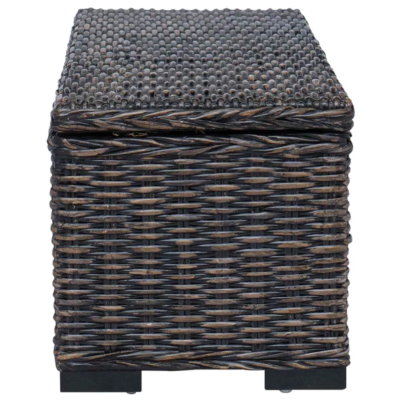 Saugojimo dėžė su saugykla Juoda 110 x 35 x 45 cm