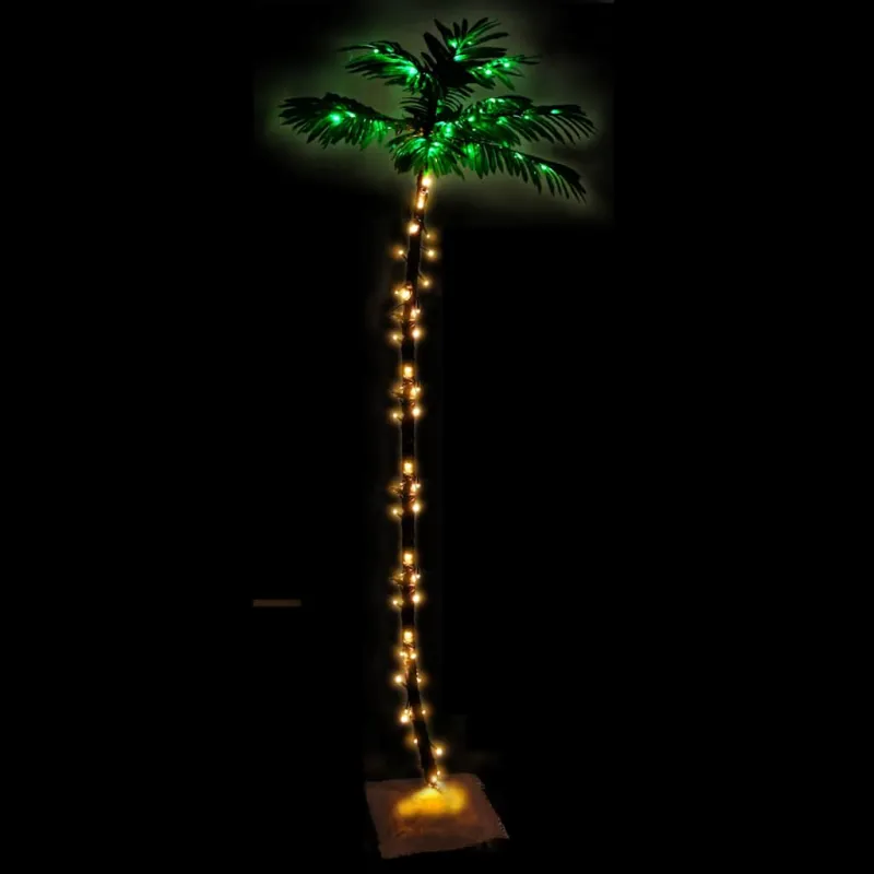 Palmė su 136 šiltomis baltomis LED lemputėmis, 220cm