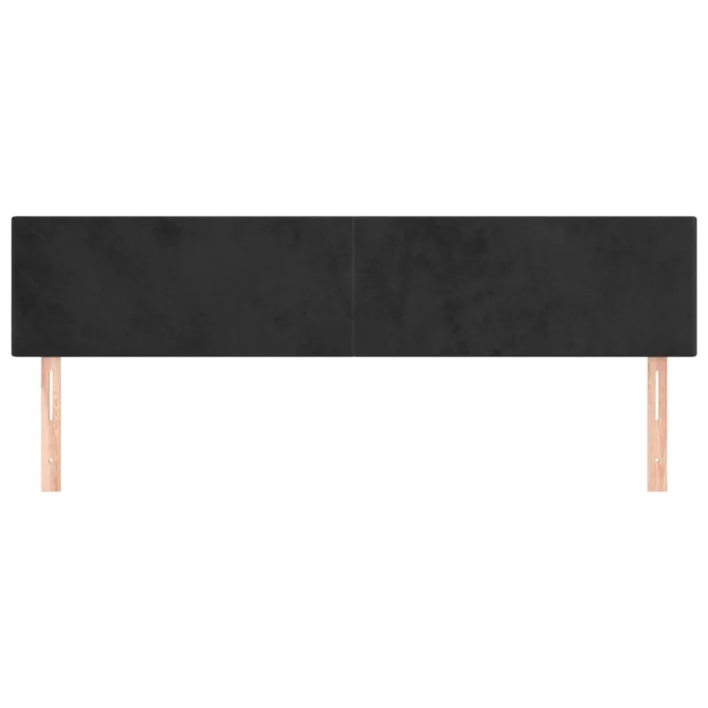 Galvūgaliai, juodi, 160x5x78/88 cm, aksominiai