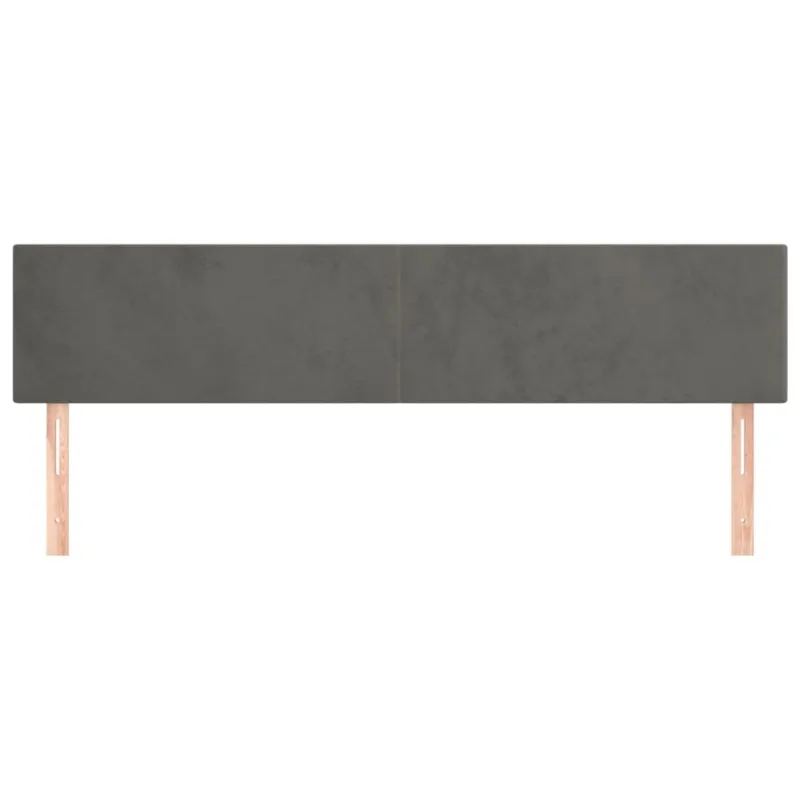 Galvūgaliai, tamsiai pilki, 180x5x78/88 cm, aksominiai