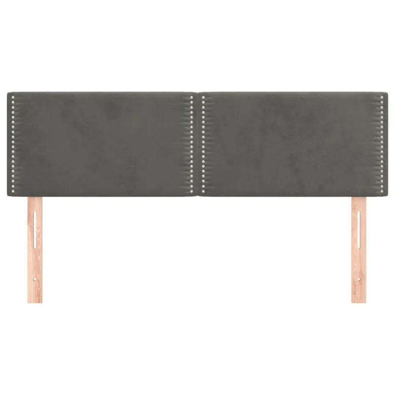 Galvūgaliai, tamsiai pilki, 144x5x78/88 cm, aksominiai