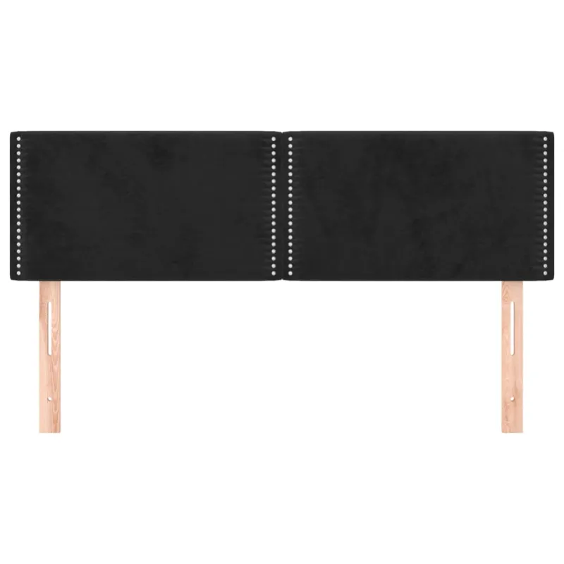 Galvūgaliai, juodi, 144x5x78/88 cm, aksominiai