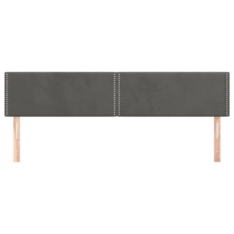 Galvūgaliai, tamsiai pilki, 160x5x78/88 cm, aksominiai