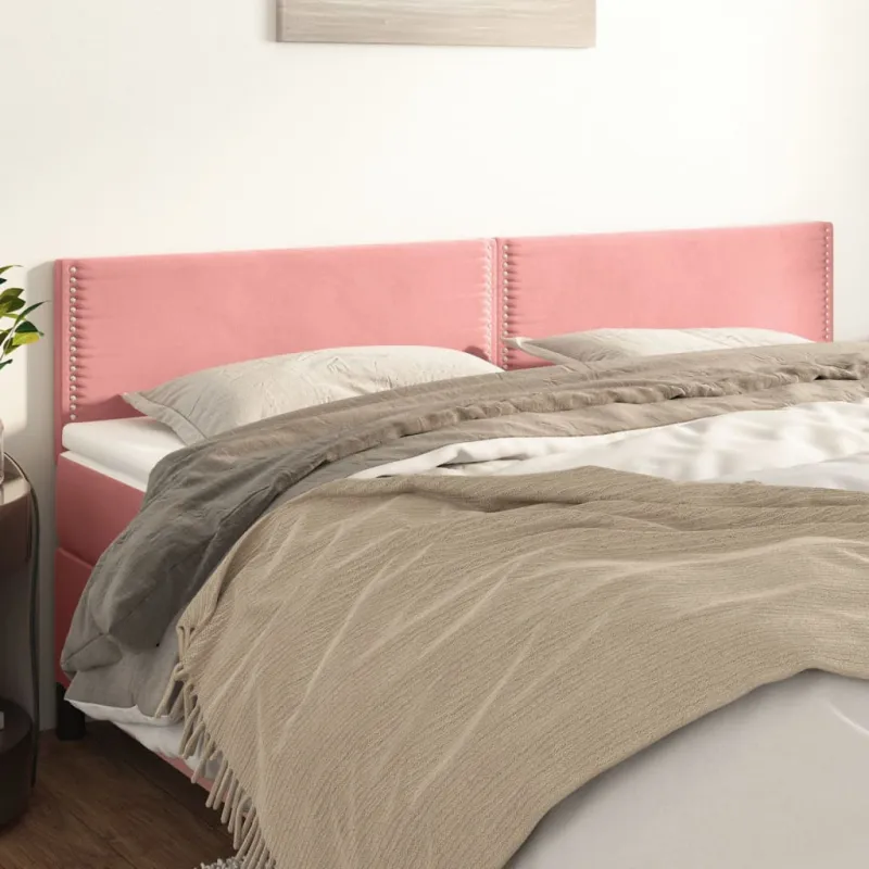 Galvūgaliai, rožinės spalvos, 160x5x78/88 cm, aksominiai