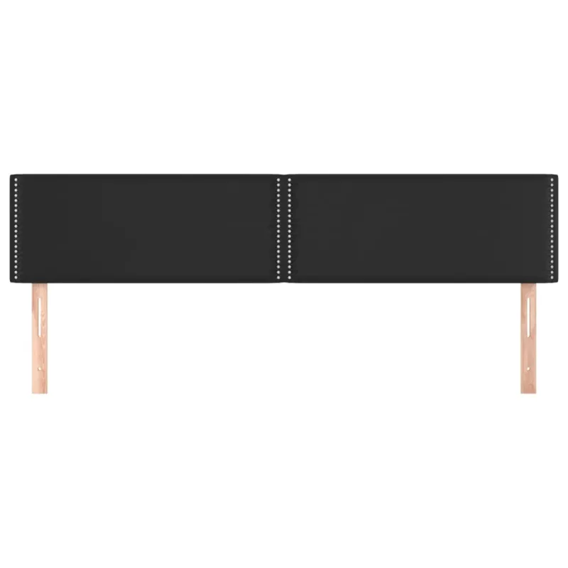 Galvūgaliai, juodos spalvos, 200x5x78/88 cm, dirbtinė oda