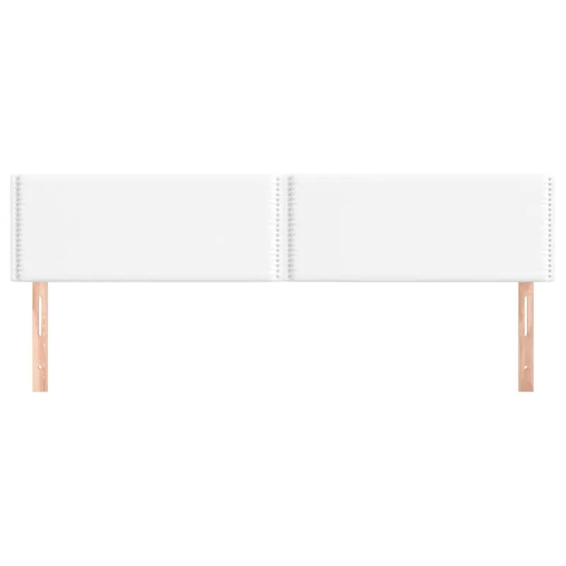 Galvūgaliai, balti, 200x5x78/88 cm, dirbtinė oda