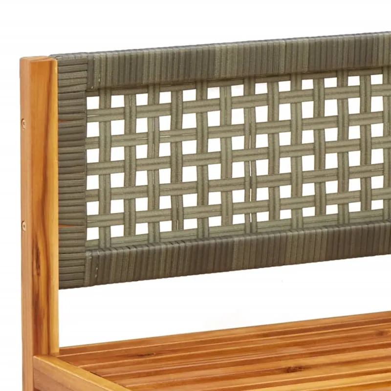 Sodo kampasohva setti, 2 kappaletta, akatsiak wood ja rotangk, pehmusteilla
