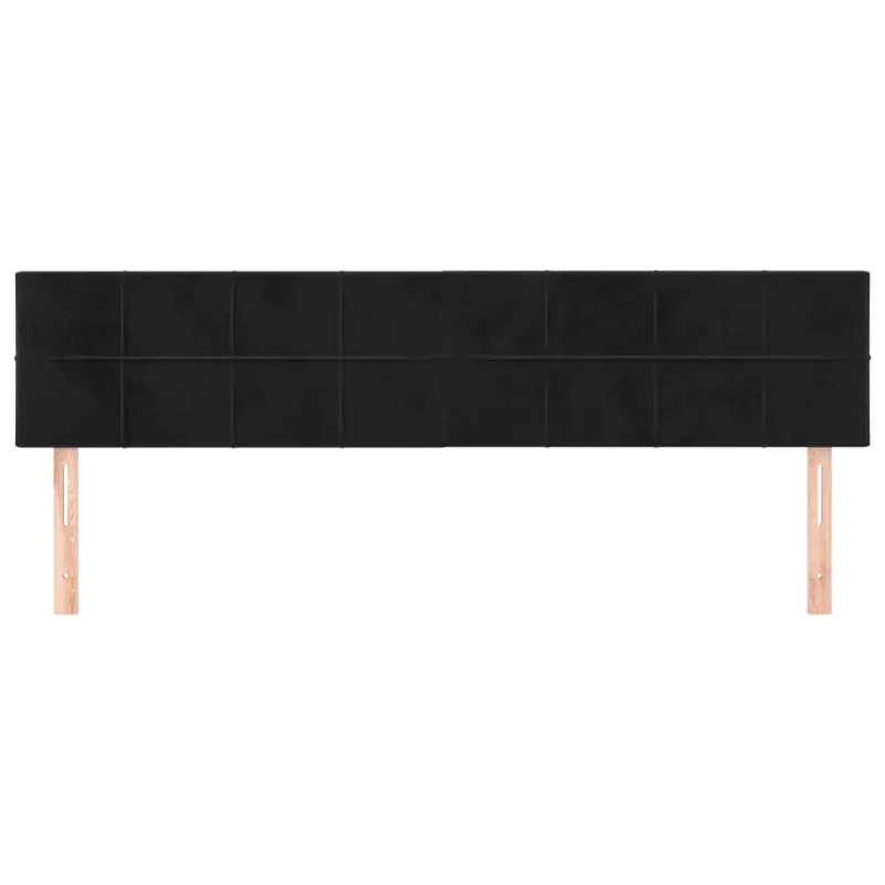 Galvūgaliai, juodi, 180x5x78/88 cm, aksominiai