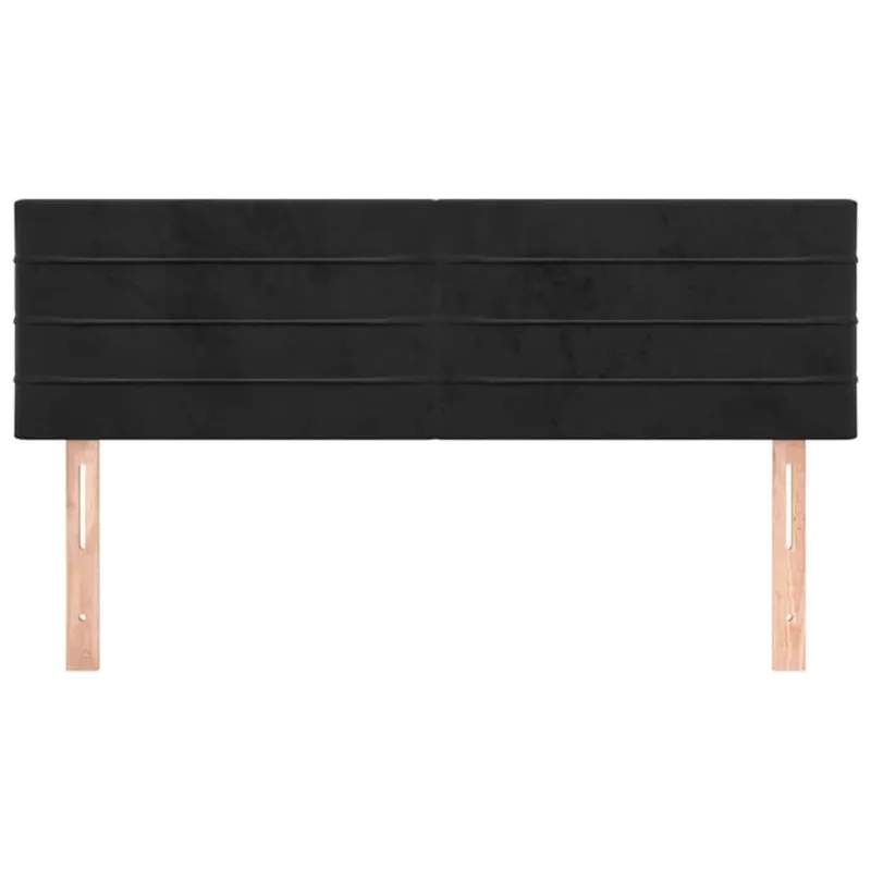 Galvūgaliai, juodi, 144x5x78/88 cm, aksominiai