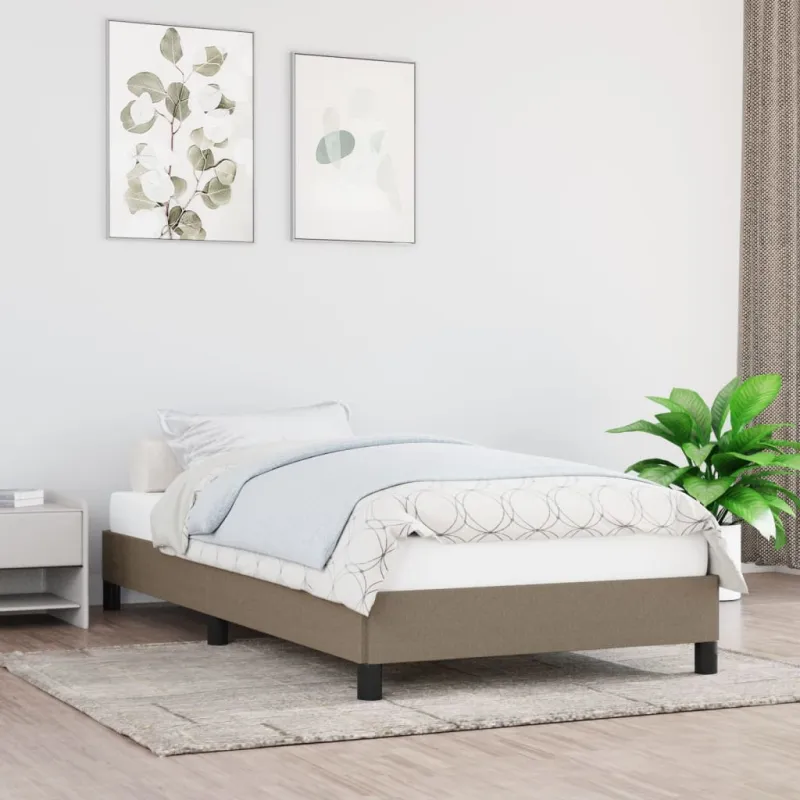 Lovos rėmas be čiužinio, taupe spalvos, 100x200cm, audinys