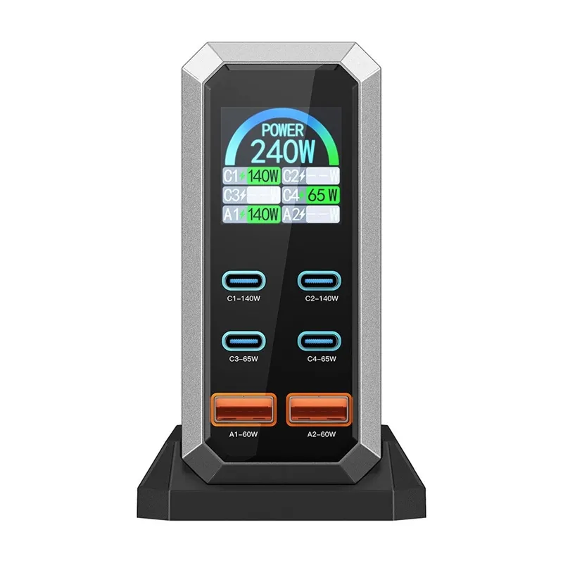 Blitzwolf BW-S31 2xUSB-A, 4xUSB-C, PD, 240W network charger. universal