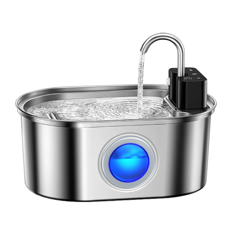 Wireless stainless steel fountain/water dispenser for dogs and cats, 3.2 l, Rojeco universal