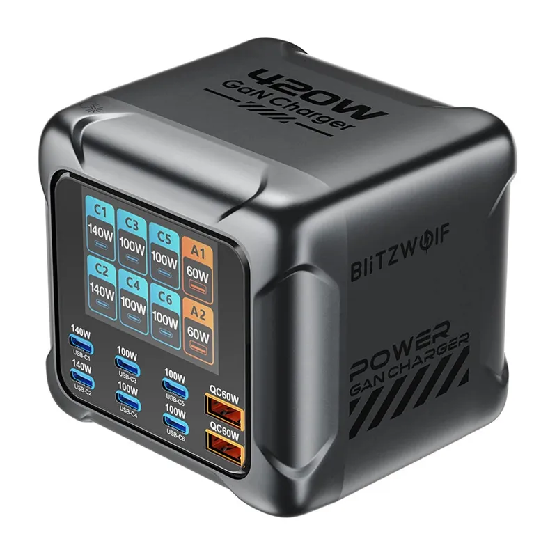 Blitzwolf BW-S33 420W Charger, 8 Ports universal