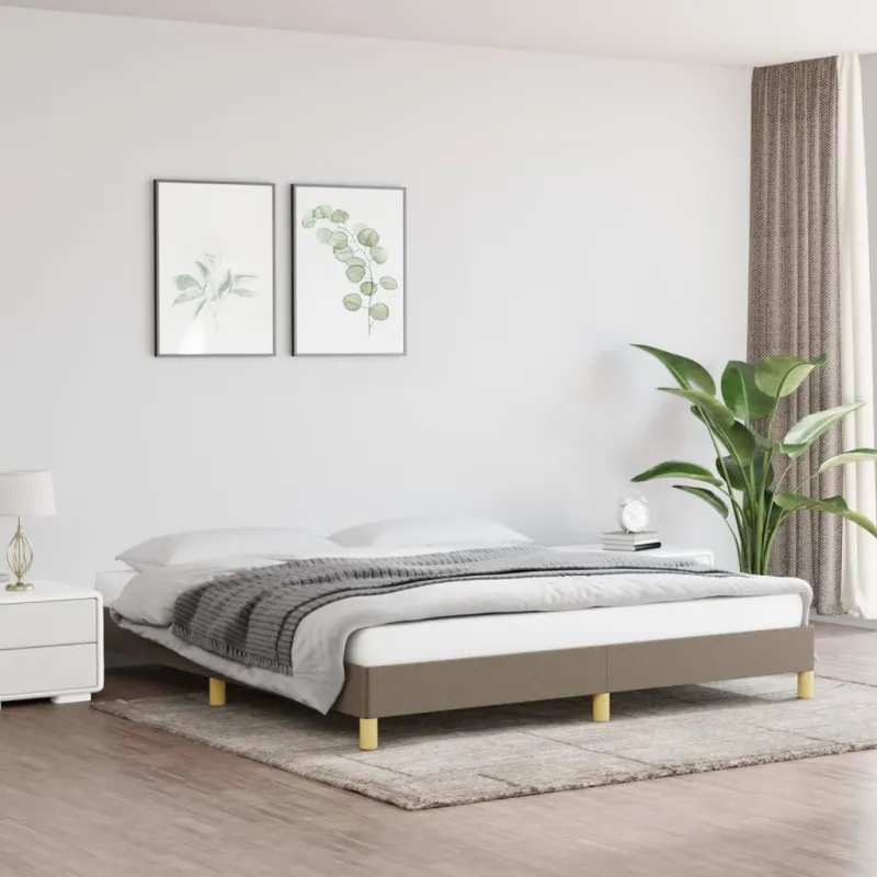 Lovos rėmas be čiužinio, taupe spalvos, 180x200cm, audinys