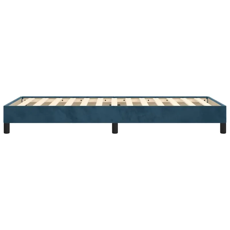 Lovos rėmas be čiužinio tamsiai mėlynas 90x200 cm aksomas