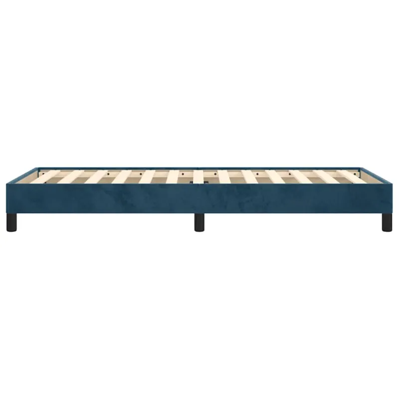 Lovos rėmas be čiužinio tamsiai mėlynas 100x200 cm aksomas