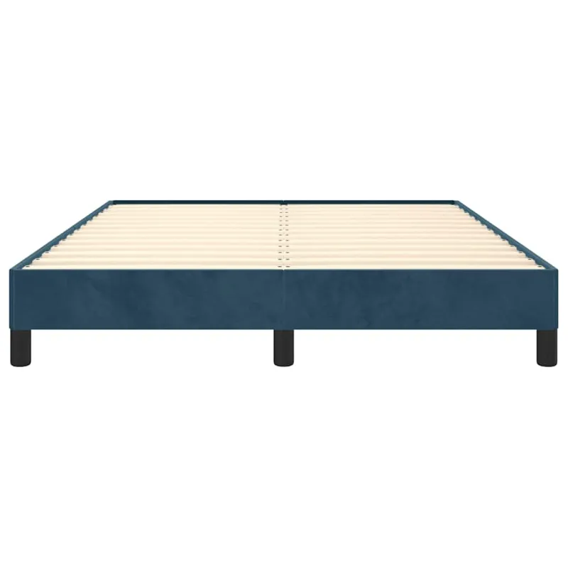 Lovos rėmas be čiužinio tamsiai mėlynas 140x190 cm aksomas