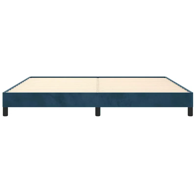 Lovos rėmas be čiužinio tamsiai mėlynas 200x200 cm aksomas