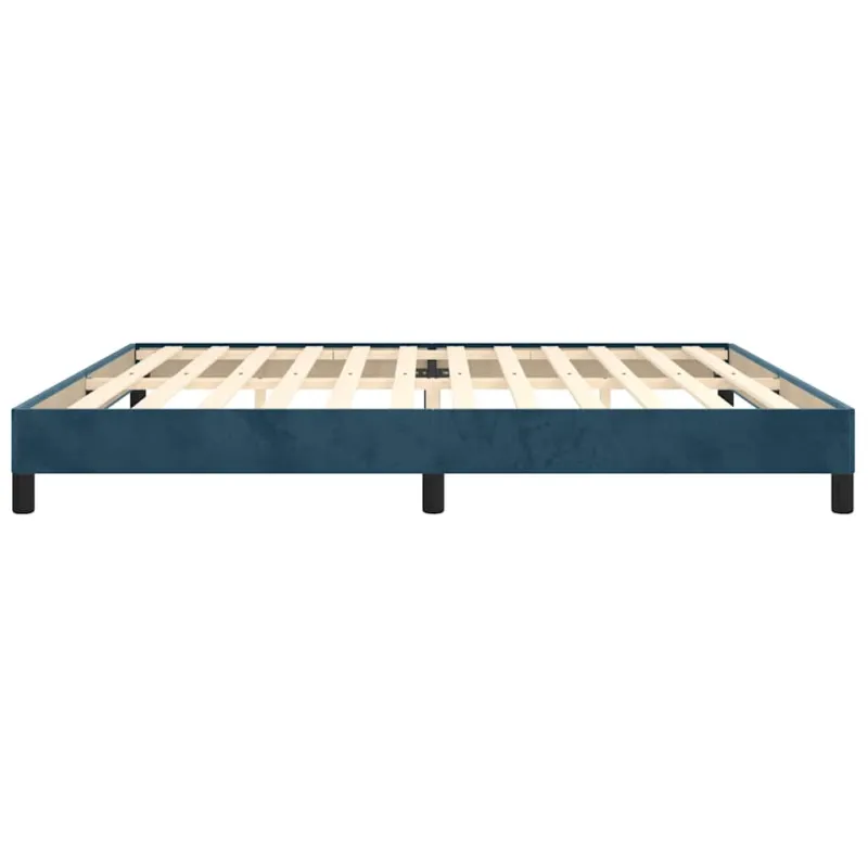 Lovos rėmas be čiužinio tamsiai mėlynas 200x200 cm aksomas