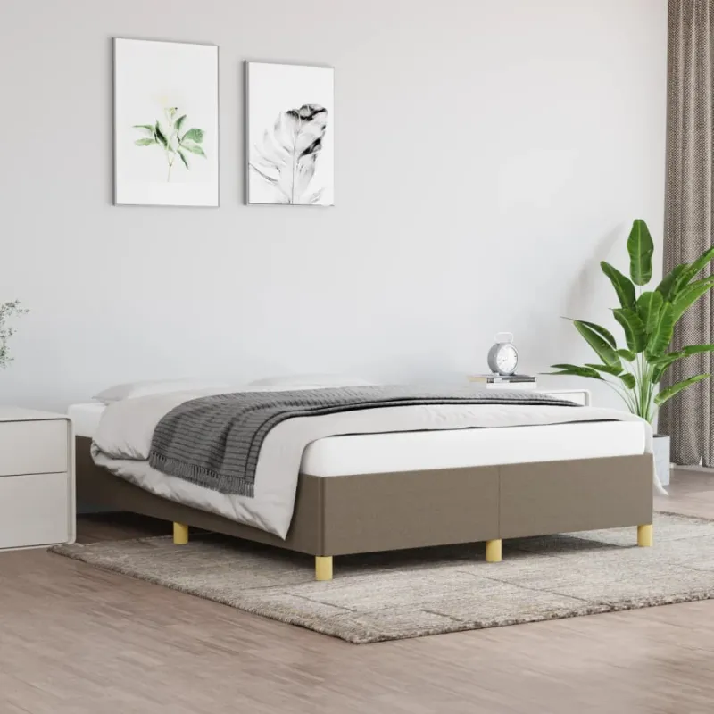 Lovos rėmas be čiužinio, taupe spalvos, 140x190cm, audinys