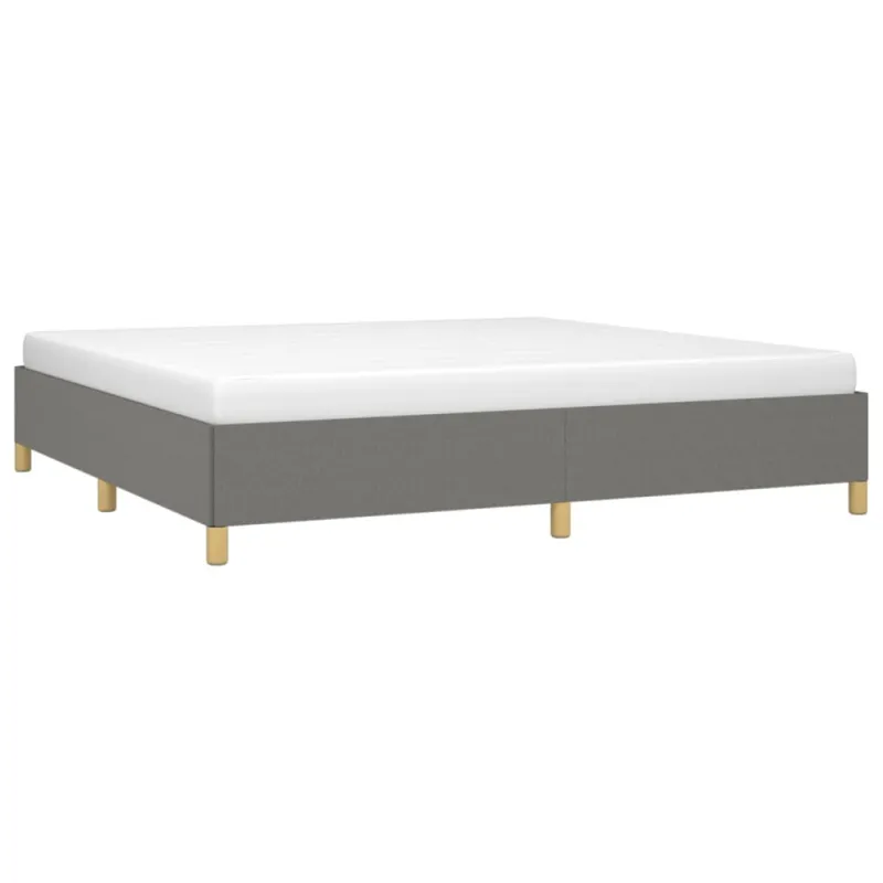 Lovos rėmas be čiužinio, tamsiai pilkas, 200x200cm, audinys