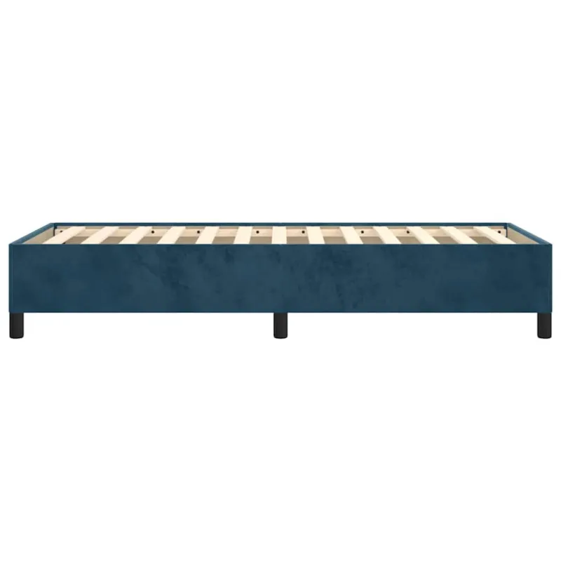Lovos rėmas be čiužinio tamsiai mėlynas 90x200 cm aksomas