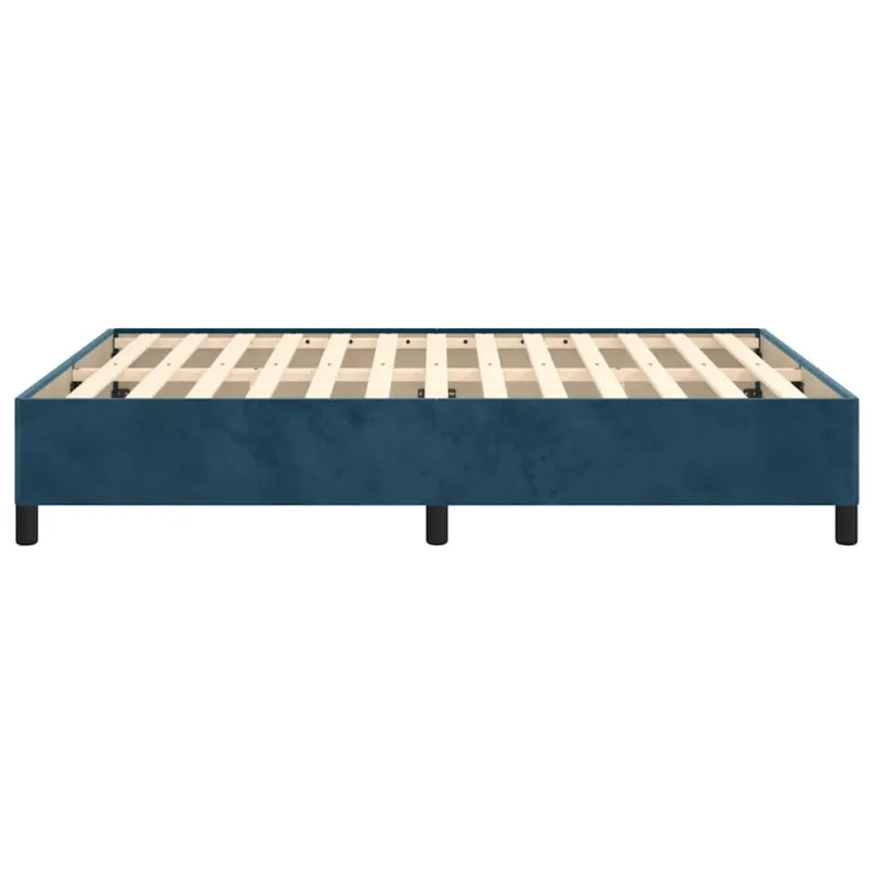 Lovos rėmas be čiužinio tamsiai mėlynas 140x190 cm aksomas