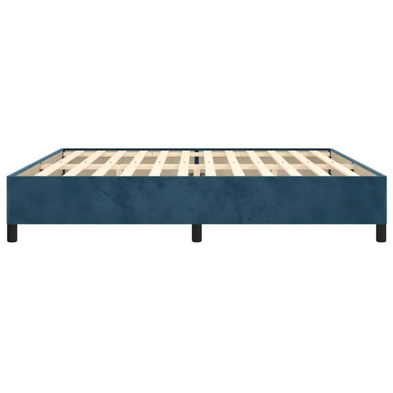 Lovos rėmas be čiužinio tamsiai mėlynas 200x200 cm aksomas