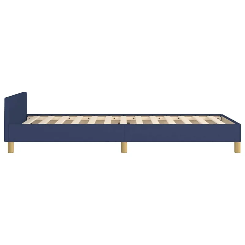Lovos rėmas su galvūgaliu be čiužinio mėlynas 100x200cm audinys