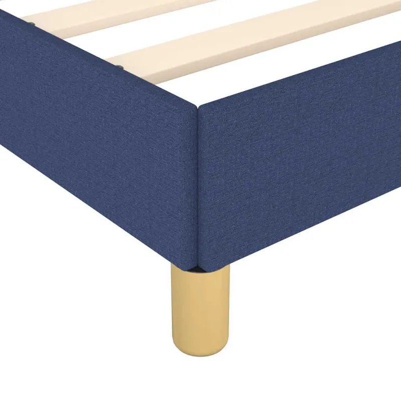 Lovos rėmas su galvūgaliu be čiužinio mėlynas 160x200cm audinys