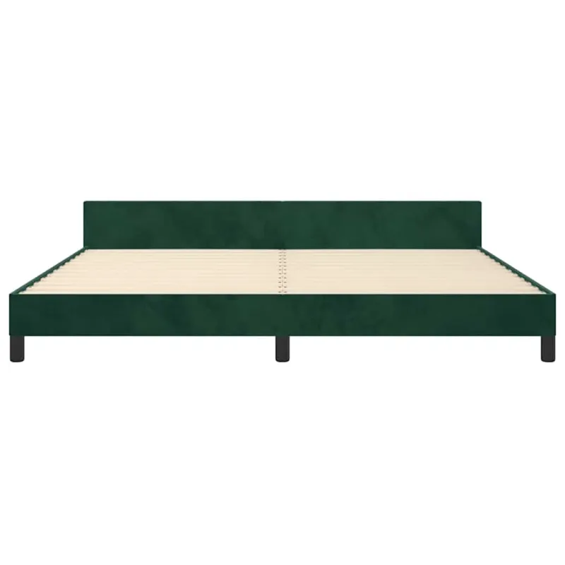 Lovos rėmas be čiužinio tamsiai žalias 200x200 cm aksomas