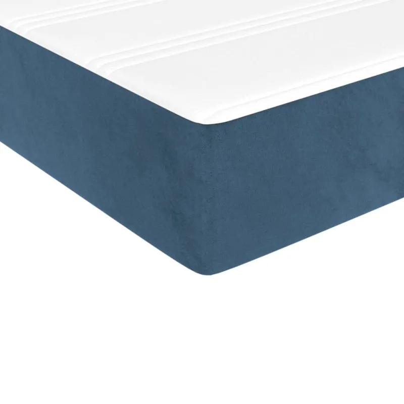 Kišeninių spyruoklių čiužinys, vidutinio kietumo, tamsiai mėlynas, 140x190x20cm, aksomas