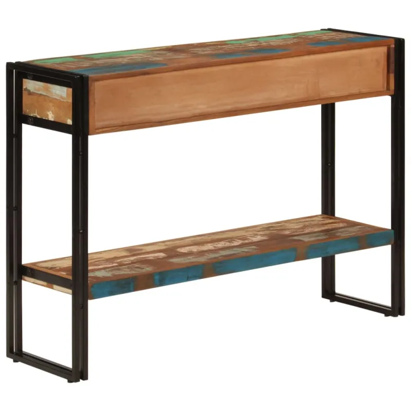 Konsolinis staliukas, 110x30x76cm, perdirbtos medienos masyvas