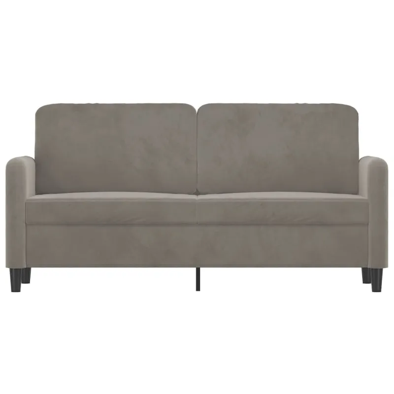 Dvivietė sofa, šviesiai pilkos spalvos, 140cm, aksomas