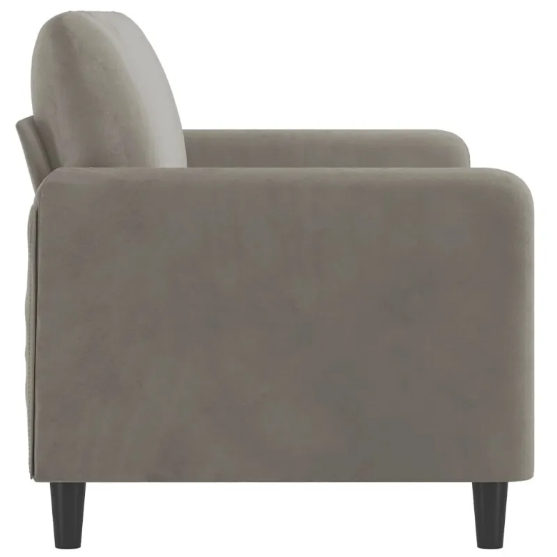 Dvivietė sofa, šviesiai pilkos spalvos, 140cm, aksomas