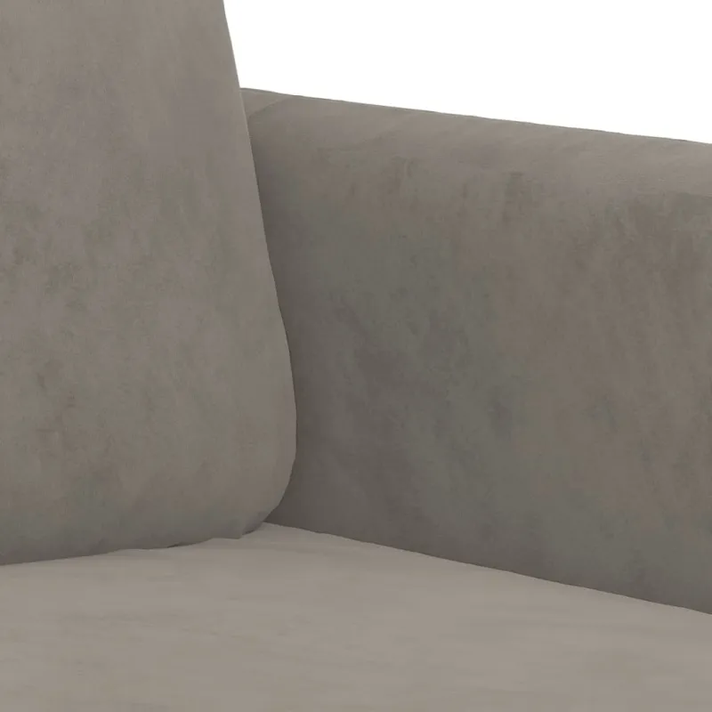 Dvivietė sofa, šviesiai pilkos spalvos, 140cm, aksomas