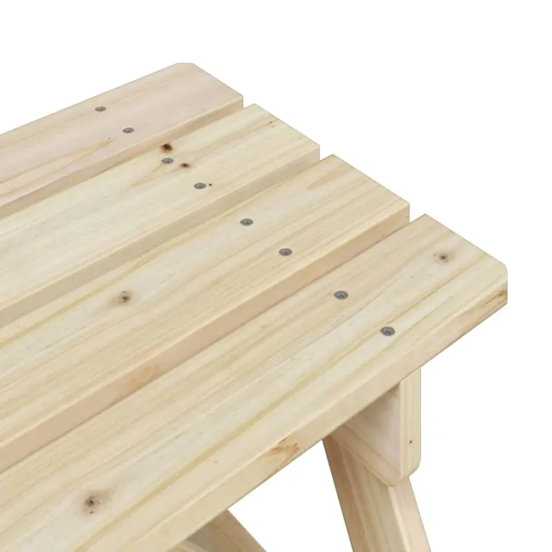 Piknikpöytä 4 lapselle, varjostimella, mäntypuuta