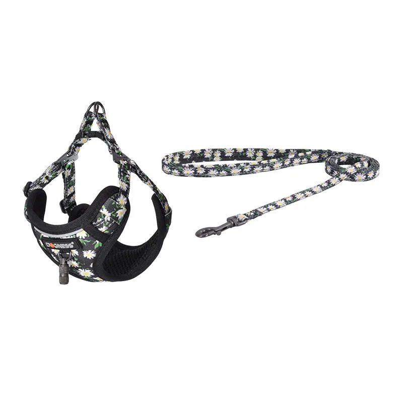 Koerakomplekt Dogness rihm ja jalutusrihm (Daisy Black) universaalne