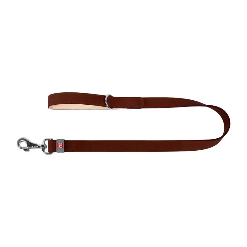 WAUDOG looduslikust nahast koerajuhe 14 mm lai, 122 cm pikk, pruun universaalne