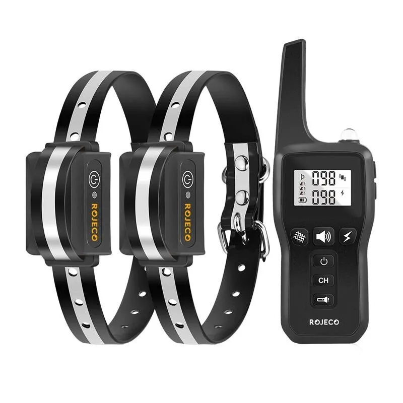 Rojeco PD529 1000m Koerakoolituskaelarihm koos 2 kaelarihmaga (must) universaalne