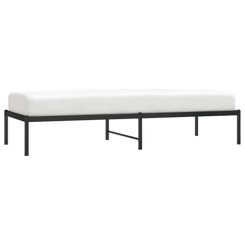 Metalinis lovos rėmas, juodos spalvos, 75x190cm