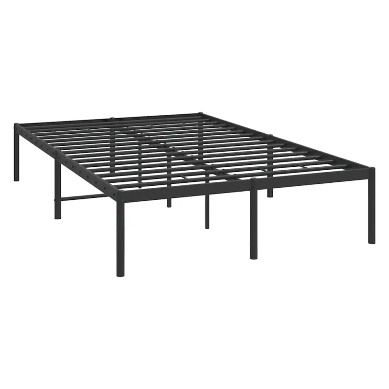 Metalinis lovos rėmas, juodos spalvos, 135x190cm