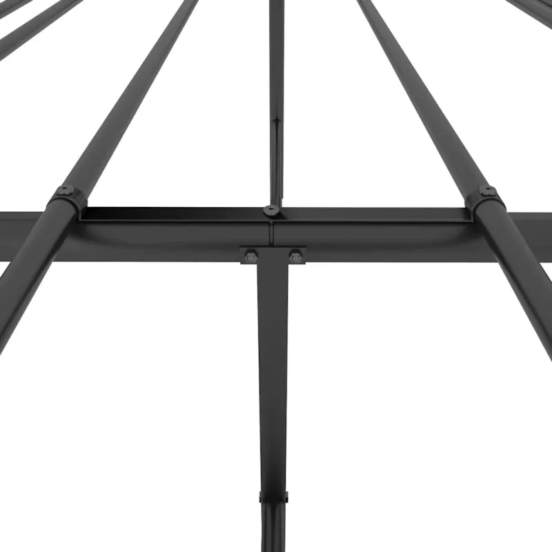 Metalinis lovos rėmas, juodos spalvos, 135x190cm