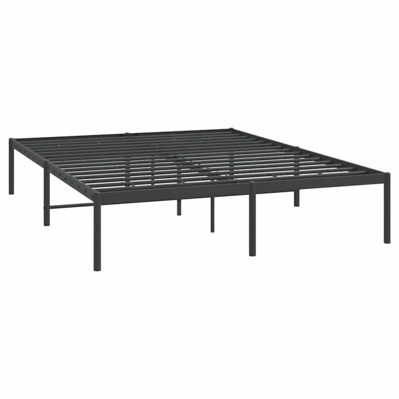 Metalinis lovos rėmas, juodos spalvos, 140x190cm