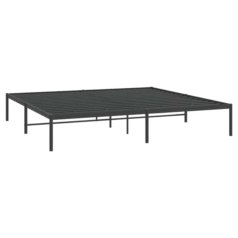 Metalinis lovos rėmas, juodos spalvos 180x200 cm