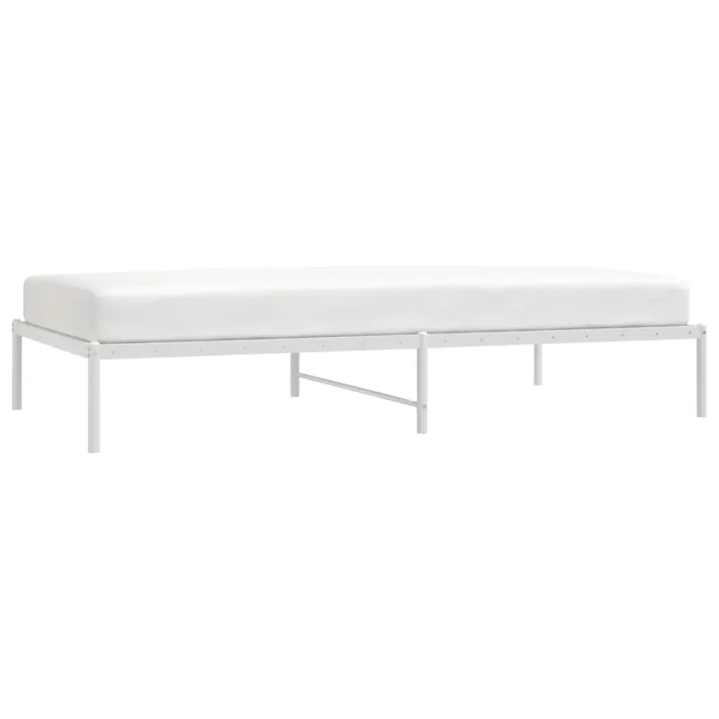 Metalinis lovos rėmas, baltos spalvos, 107x203 cm