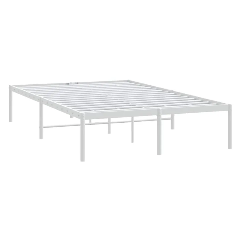Metalinis lovos rėmas, baltos spalvos, 135x190cm