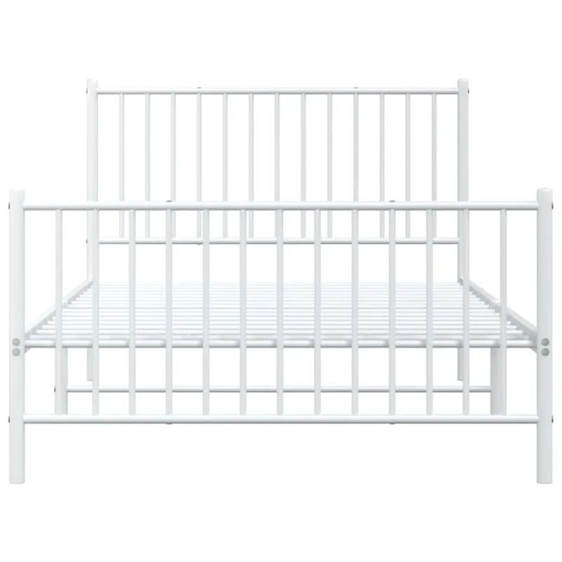 Lovos rėmas su galvūgaliu/kojūgaliu, baltas, 107x203cm, metalas