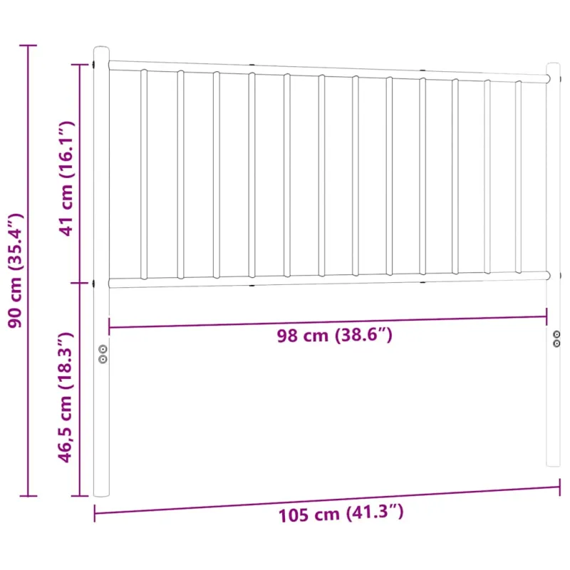 Metalinis pakaitinis galvūgalis, baltos spalvos, 100cm